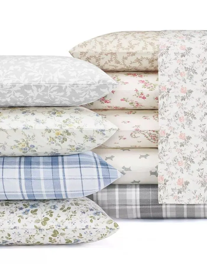 Наборы простыней из хлопковой фланели Laura Ashley — изображение 3 из 3, серый