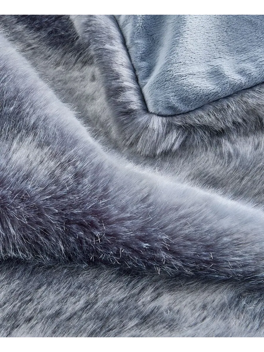 Плед из искусственного меха Lynx, 127 x 152 см Hotel Collection — изображение 2 из 3, серый