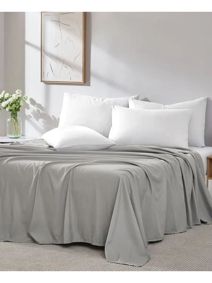 Комплект простыней без резинки, 2 шт., Full Southshore Fine Linens — изображение 4 из 5, серый
