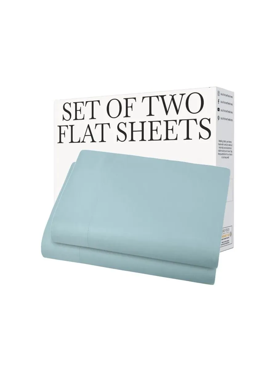 Комплект простыней 2 шт., 203x239 см, из полиэстера Southshore Fine Linens — изображение 3 из 5, синий
