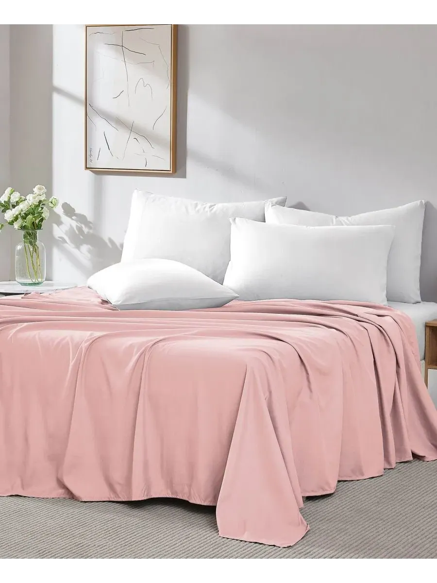 Комплект простыней из 2 шт. Vilano Premium Ultra Soft, Full Southshore Fine Linens — изображение 4 из 5, розовый