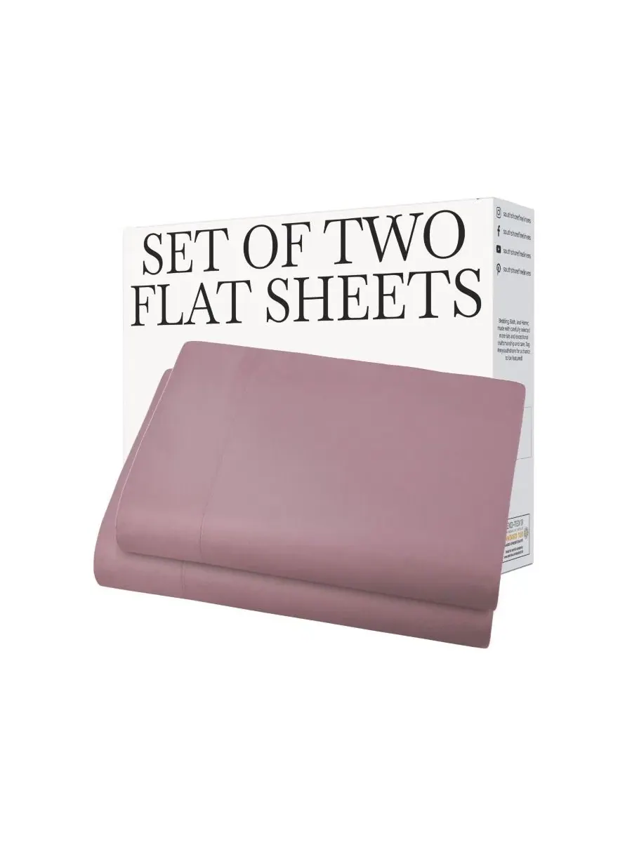Комплект простыней из 2 шт., 203x239 см, Vilano Premium Ultra Soft Southshore Fine Linens — изображение 3 из 5, фиолетовый