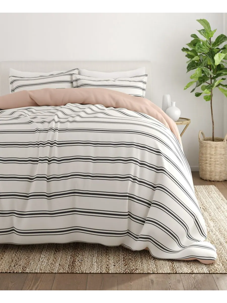 Комплект постельного белья Ultra Soft, двусторонний, 3 предмета, размер Full/Queen Ienjoy Home — изображение 2 из 10, розовый