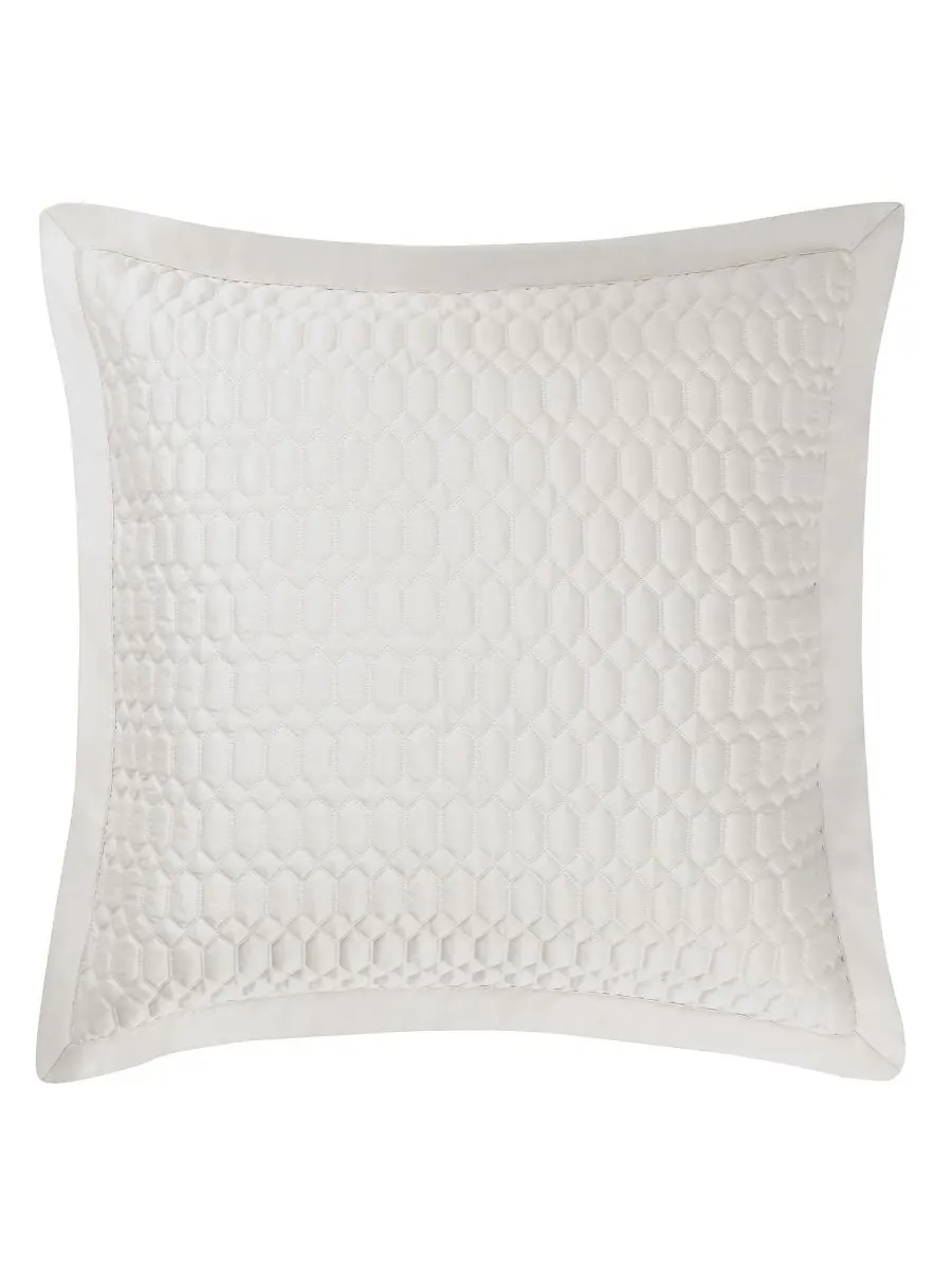 Стеганая наволочка Brilliance, европейский стиль J Queen New York, Ivory, European Sham