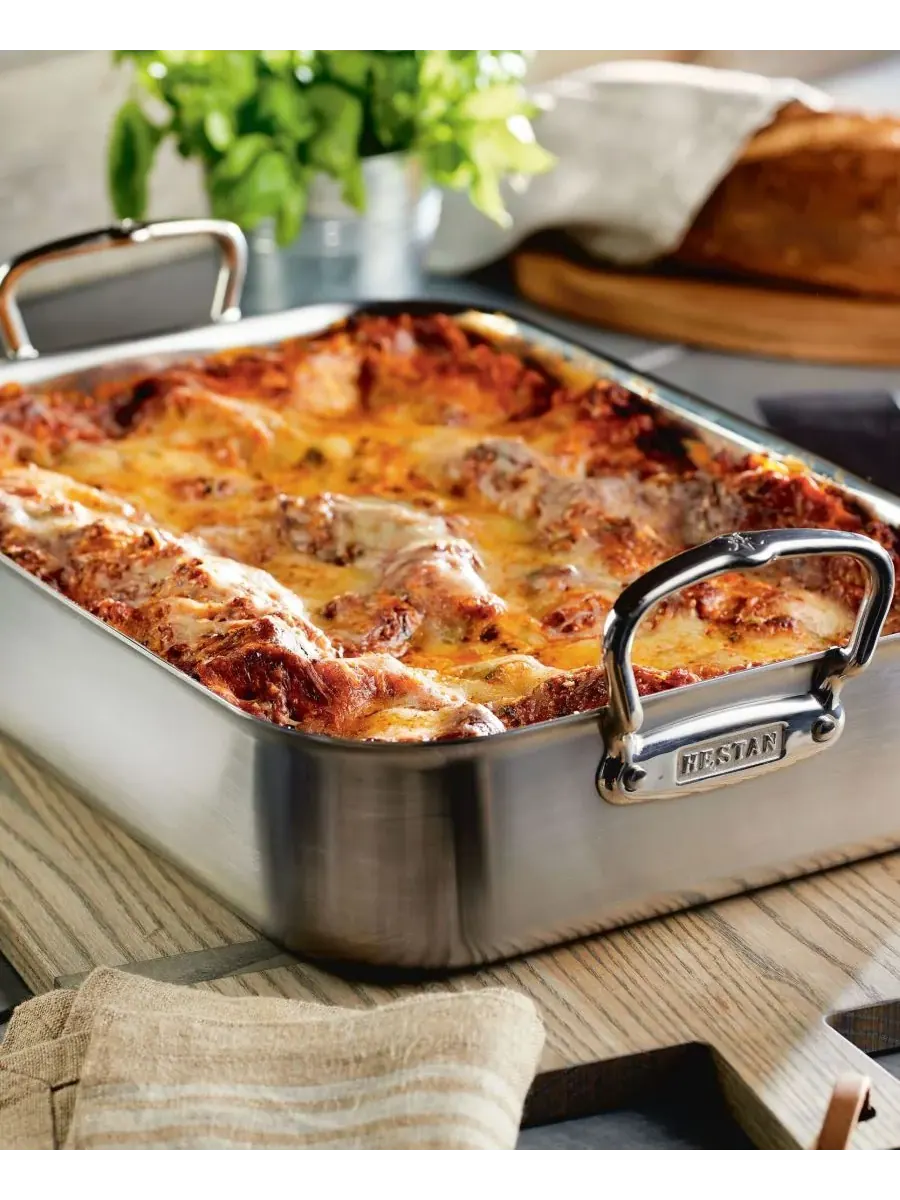 Большая жаровня Provisions Classic Clad с решеткой Hestan, нержавеющая сталь — изображение 7 из 7, серебристый