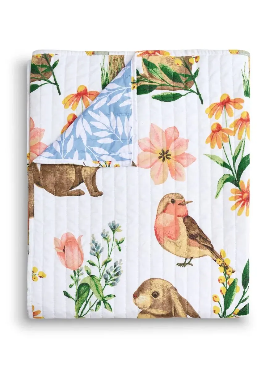 Плед из хлопкового микроволокна Willow Reversible Cotton Blend Throw Greenland Home Fashions