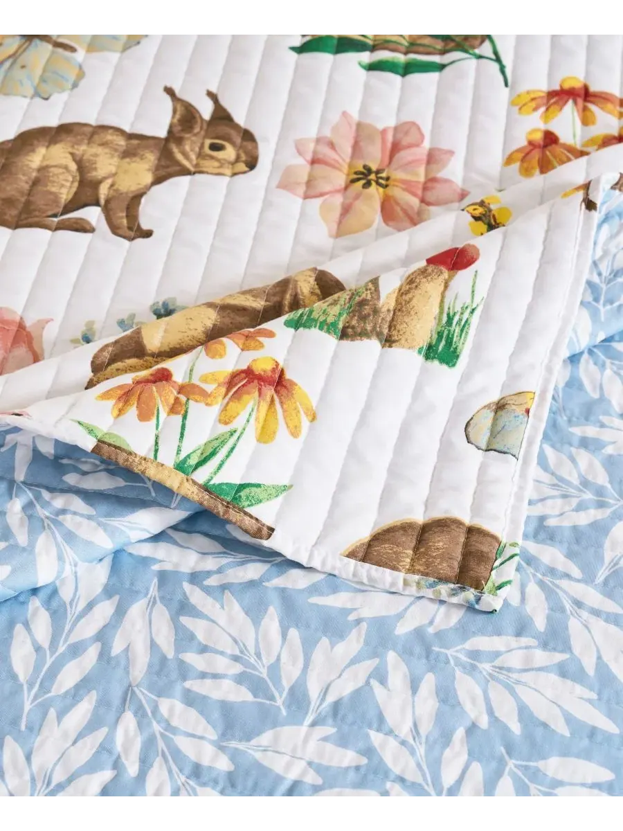 Плед из хлопкового микроволокна Willow Reversible Cotton Blend Throw Greenland Home Fashions — изображение 4 из 7, белый