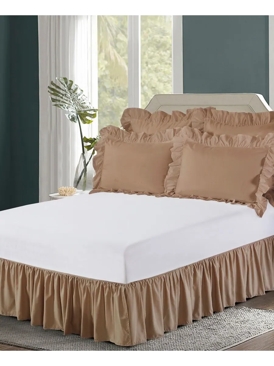 Волшебная юбка-покрывало с оборками, пышная Bed Maker's — коричневый