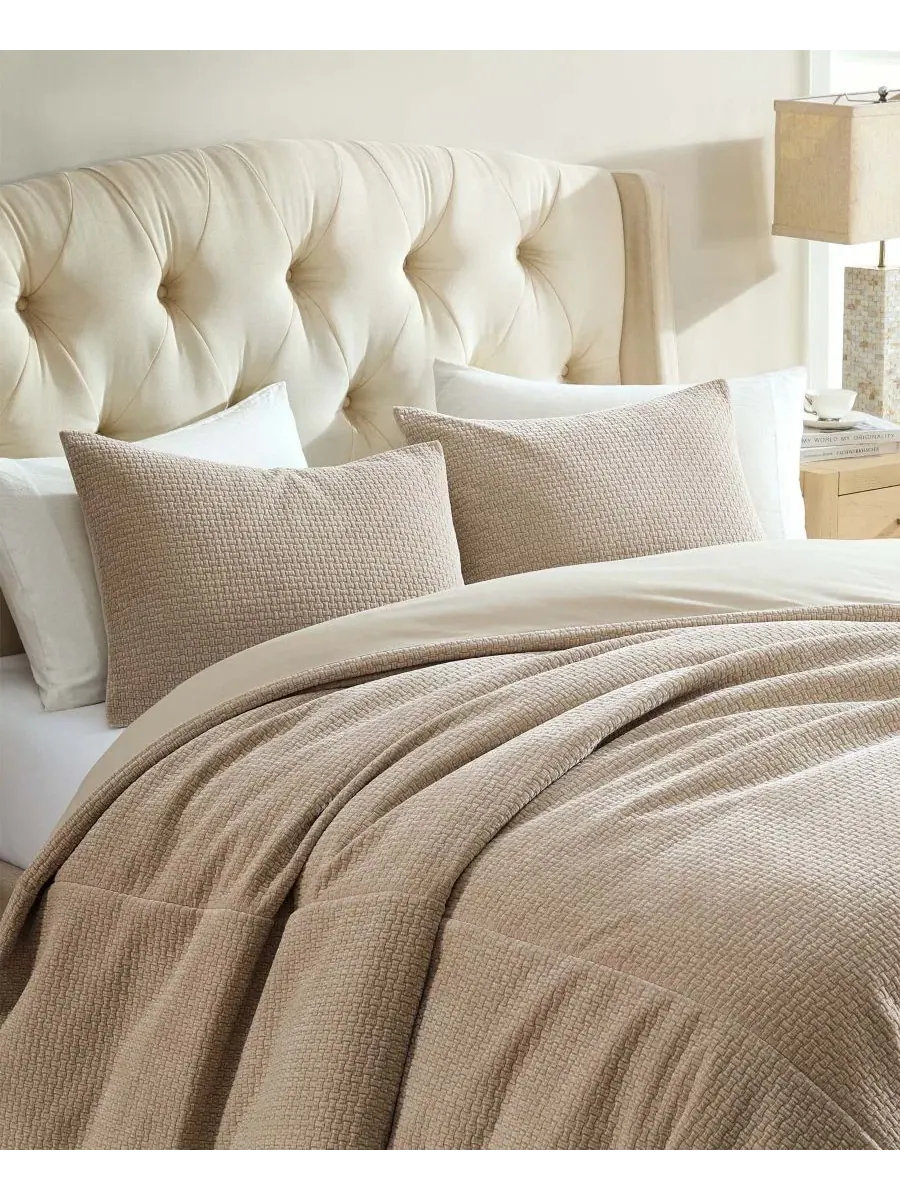 Покрывало Jessa Basketweave 3-Piece Coverlet Set, Queen Riverbrook Home — изображение 1 из 6, лунный
