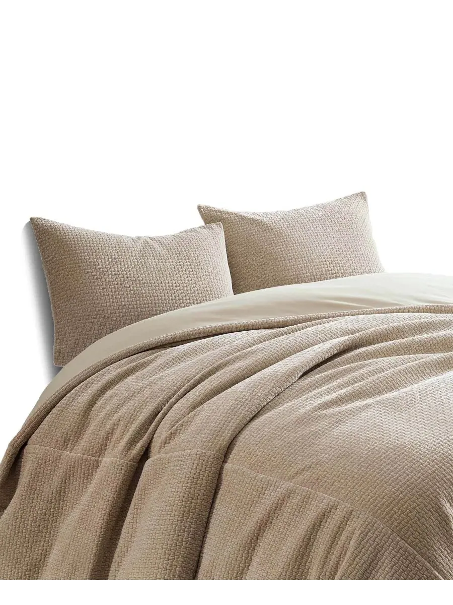 Покрывало Jessa Basketweave 3-Piece Coverlet Set, Queen Riverbrook Home — изображение 2 из 6, лунный