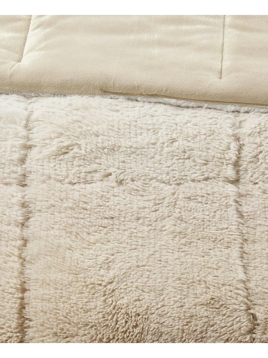 Комплект постельного белья Brielle Ombre из 3 предметов с пушистым искусственным мехом, размер — изображение 8 из 10
