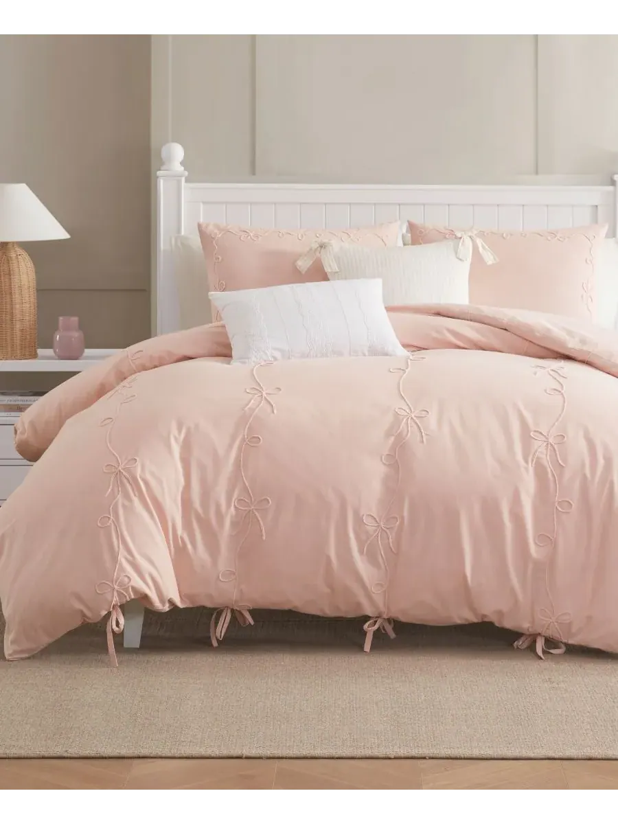 Комплект постельного белья Sasha Bows, 2 предмета, с вышивкой, размер Twin Peri Home