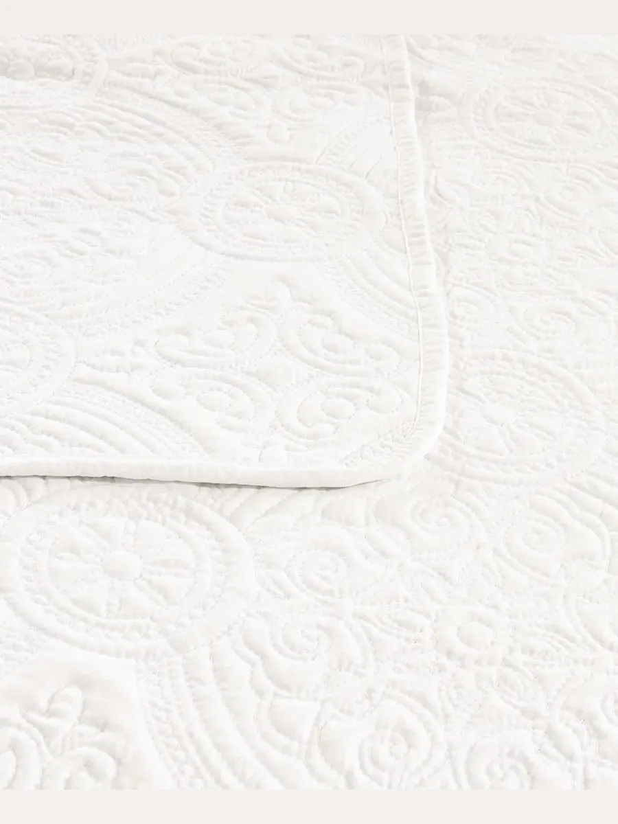 Комплект стеганого покрывала с медальонной строчкой Mischa, King Simply Soft — изображение 3 из 6, кость