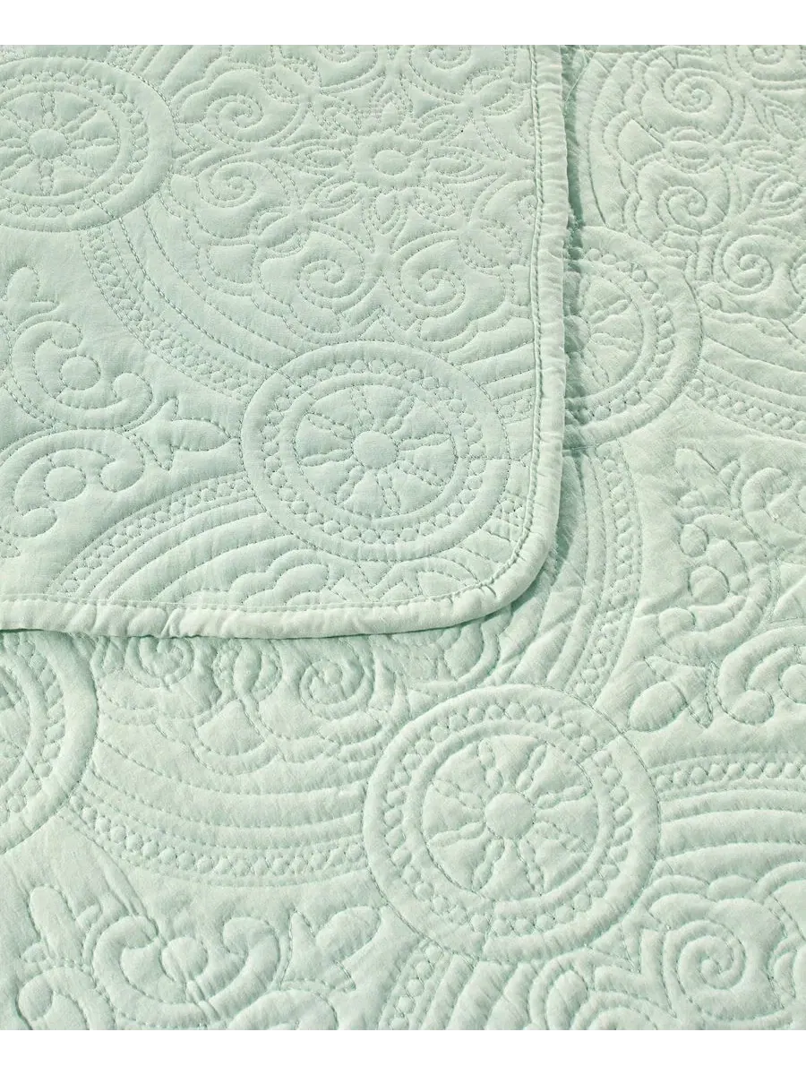Стеганый комплект постельного белья 3 предмета, королевский размер, Mischa Medallion Stitch Simply — изображение 3 из 6