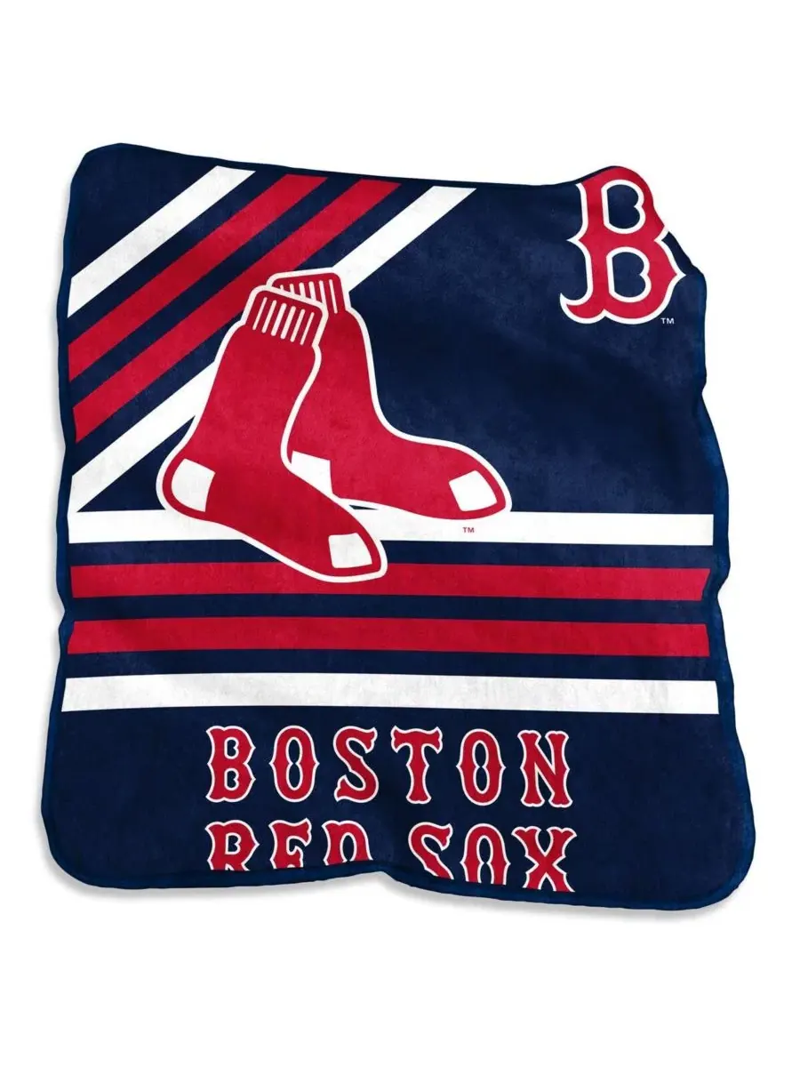Плед флисовый Boston Red Sox 127 x 152 см, с принтом Logo Brands