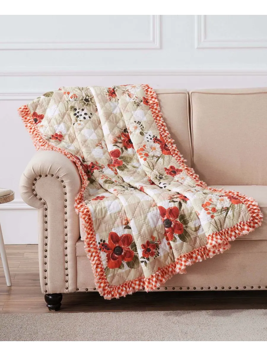 Хлопковый двусторонний стеганый плед, 50 x 60 дюймов Greenland Home Fashions, цвет truffle wheatly