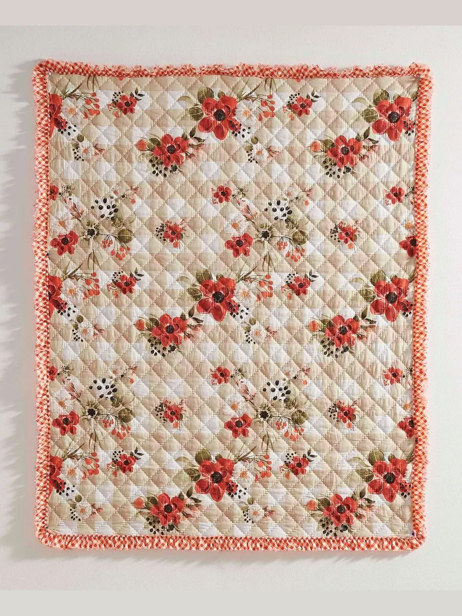 Хлопковый двусторонний стеганый плед, 50 x 60 дюймов Greenland Home Fashions, цвет truffle wheatly — изображение 3 из 4