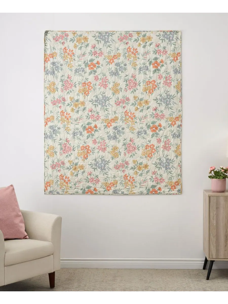 Хлопковый двусторонний стеганый плед, 50 x 60 дюймов Greenland Home Fashions — изображение 3 из 4, пастельный