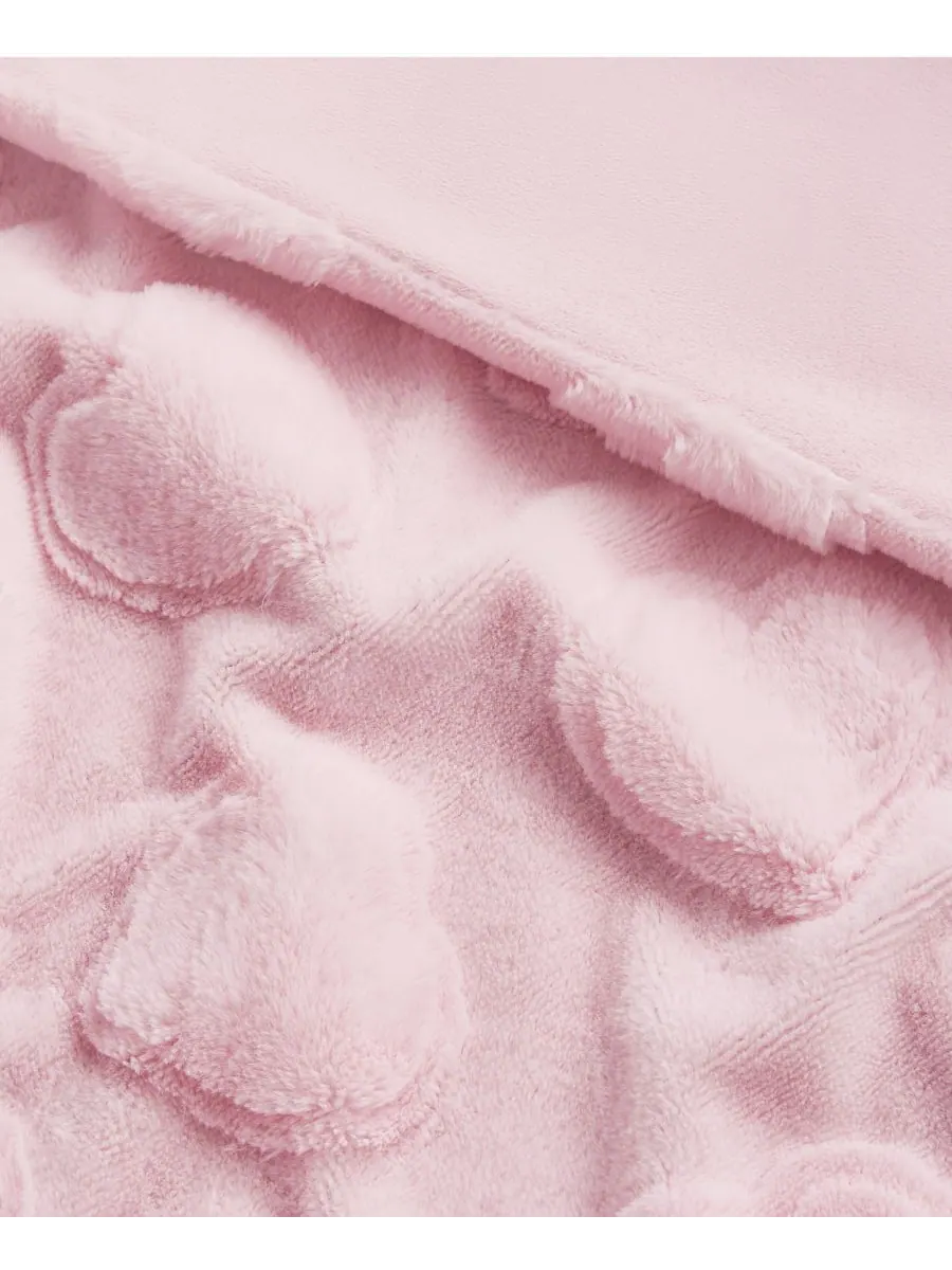 Плед из искусственного меха, 50 x 70 дюймов Juicy Couture — изображение 3 из 5, светлый розовый