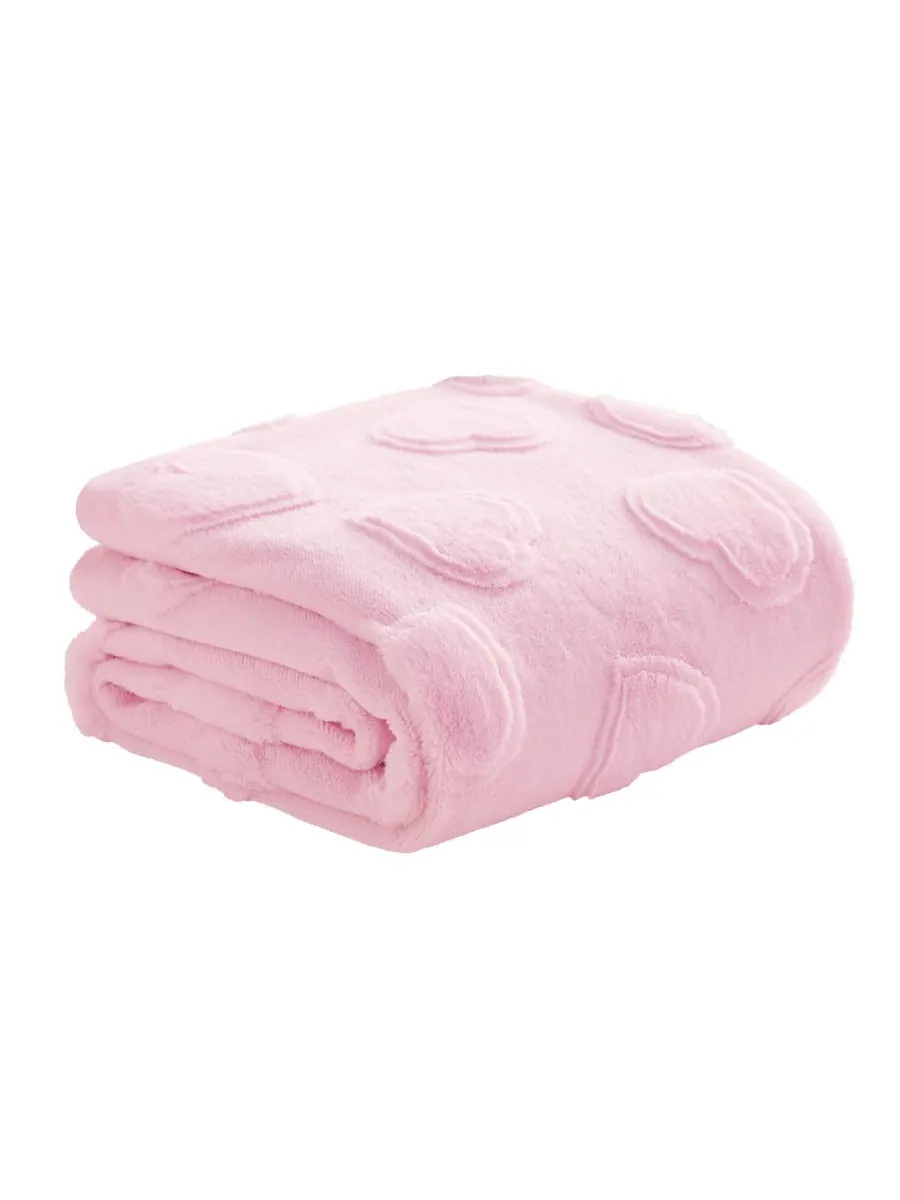 Плед из искусственного меха, 50 x 70 дюймов Juicy Couture — изображение 4 из 5, светлый розовый