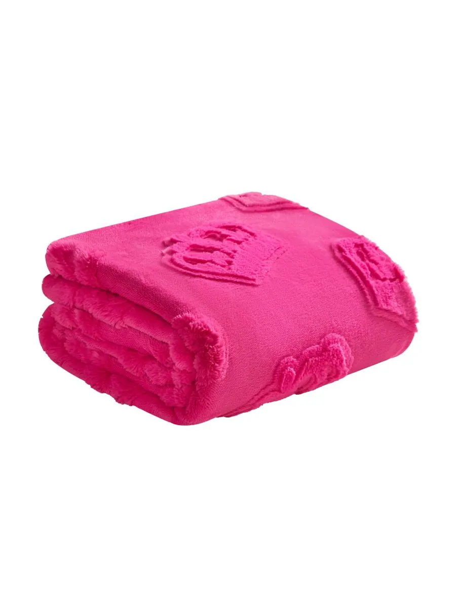 Плед из искусственного меха, 50 x 70 дюймов Juicy Couture — изображение 4 из 5, розовый