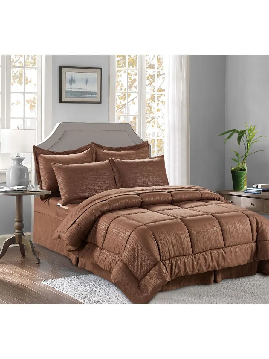 Комплект постельного белья Bamboo Pinted из 6 предметов, размер Full/Queen Elegant Comfort, цвет — изображение 1 из 6