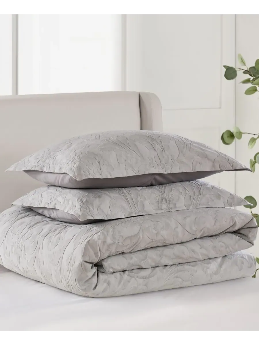 Комплект постельного белья Alessio Textured, 2 предмета, размер Twin/Twin XL Levtex — изображение 4 из 5, серый
