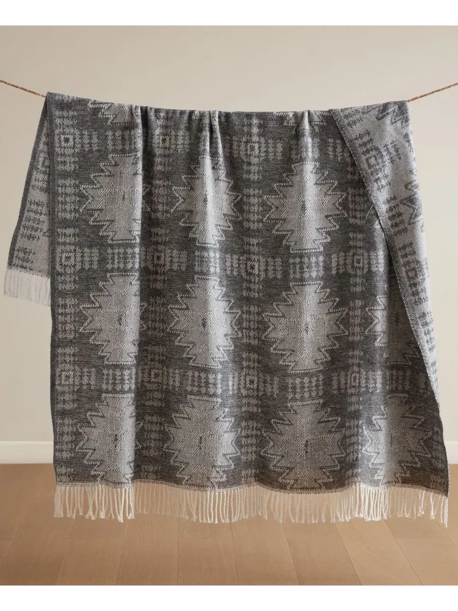 Дышащий плед из смеси хлопка Alberta, 127 x 152 см Woolrich — изображение 4 из 14, серый