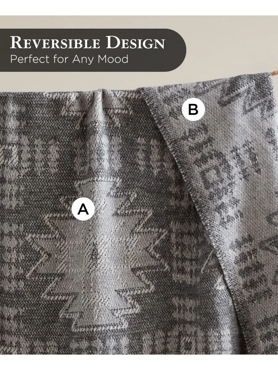 Дышащий плед из смеси хлопка Alberta, 127 x 152 см Woolrich — изображение 9 из 14, серый