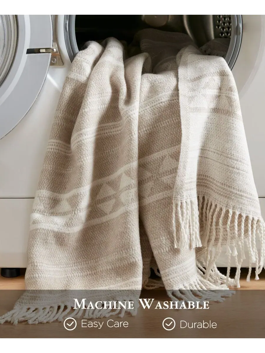 Дышащий плед из смеси хлопка Alberta, 127 x 152 см Woolrich — изображение 11 из 14, слоновая кость