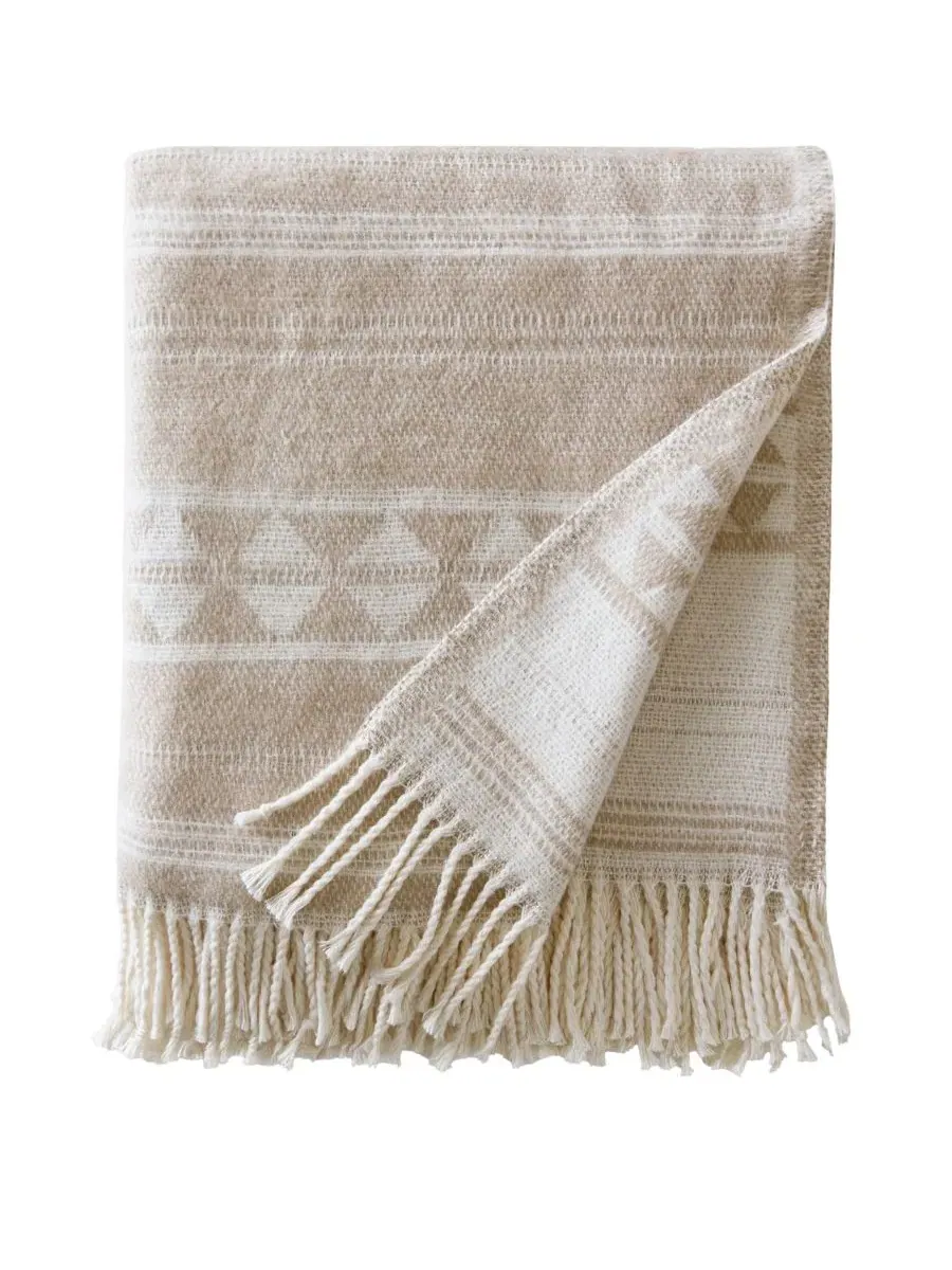 Дышащий плед из смеси хлопка Alberta, 127 x 152 см Woolrich — изображение 3 из 14, слоновая кость