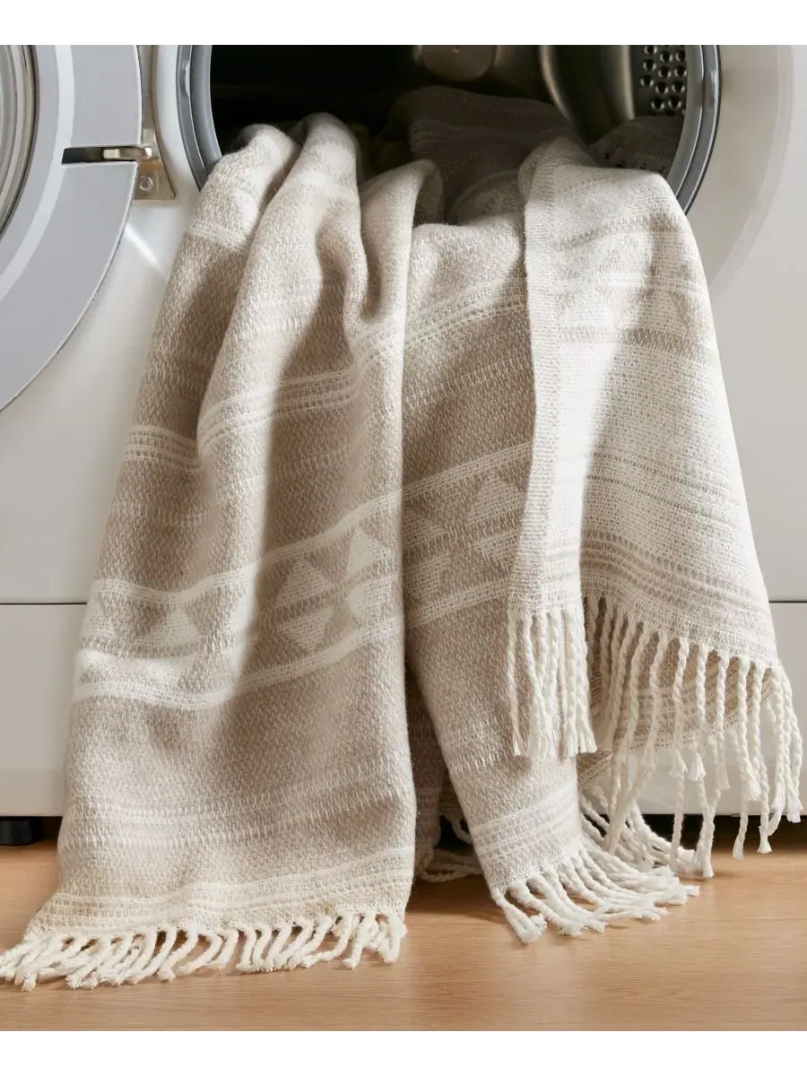 Дышащий плед из смеси хлопка Alberta, 127 x 152 см Woolrich — изображение 8 из 14, слоновая кость