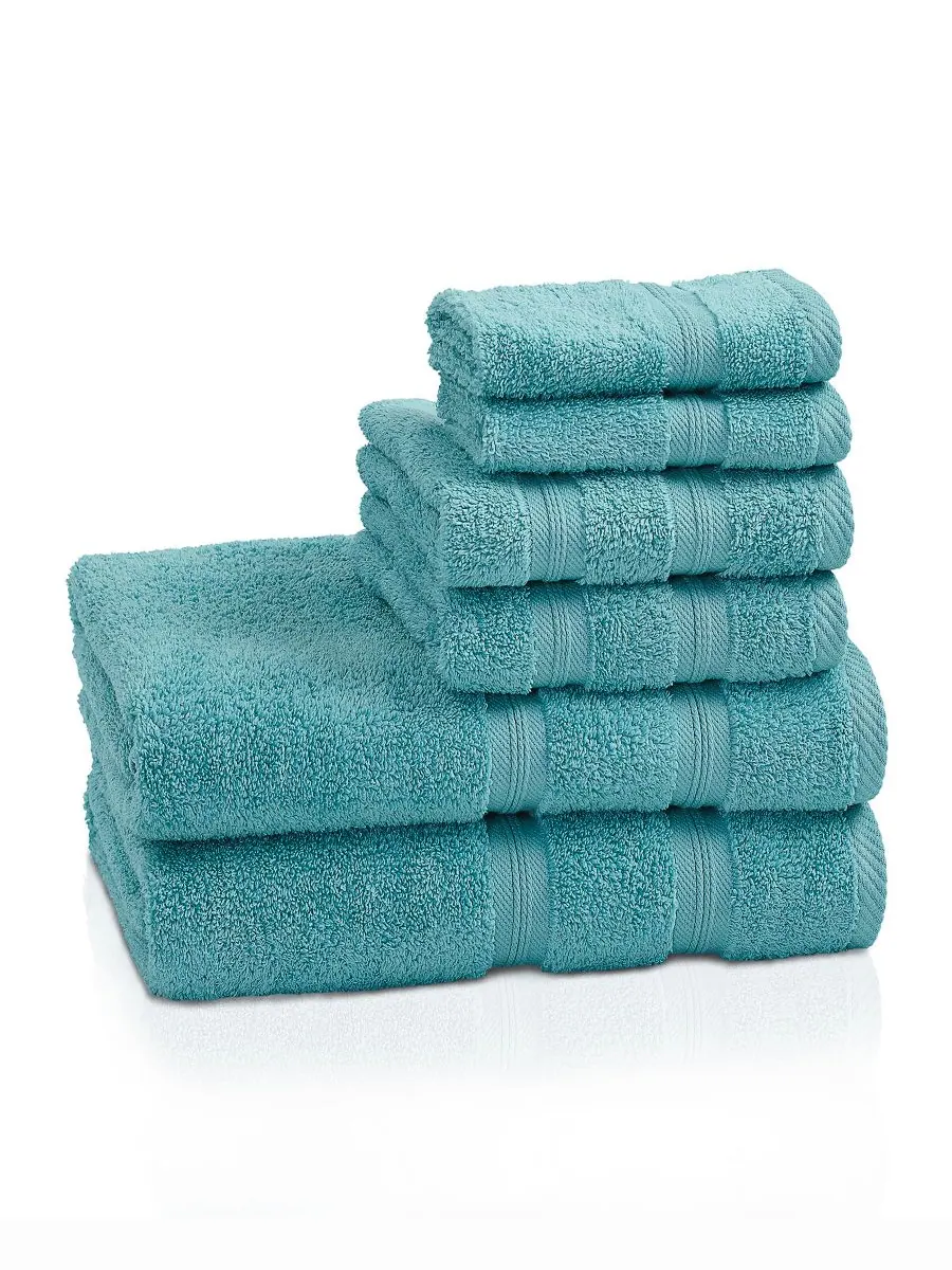 Набор из 6 полотенец Smart Dry Zero Twist Cotton разных цветов Superior — изображение 1 из 8, бирюзовый
