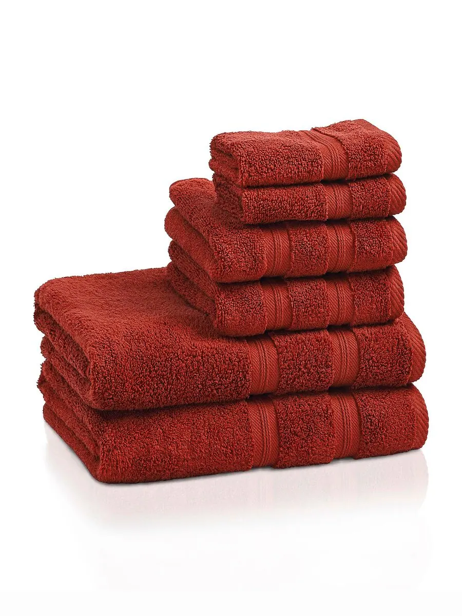 Набор из 6 полотенец Smart Dry Zero Twist Cotton разных цветов Superior — изображение 1 из 8, красный