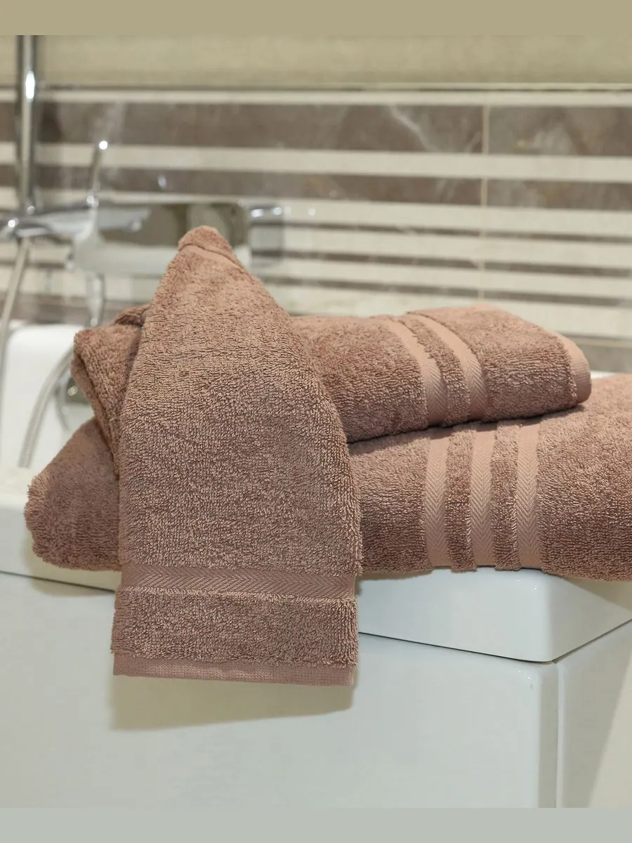 Набор полотенец denzi из 3 предметов Linum Home — изображение 3 из 3, коричневый