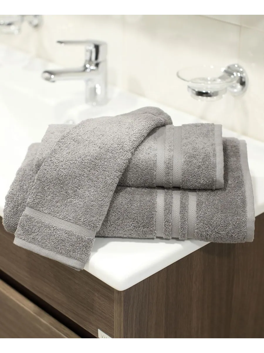 Набор полотенец denzi из 3 предметов Linum Home — изображение 3 из 3, серый