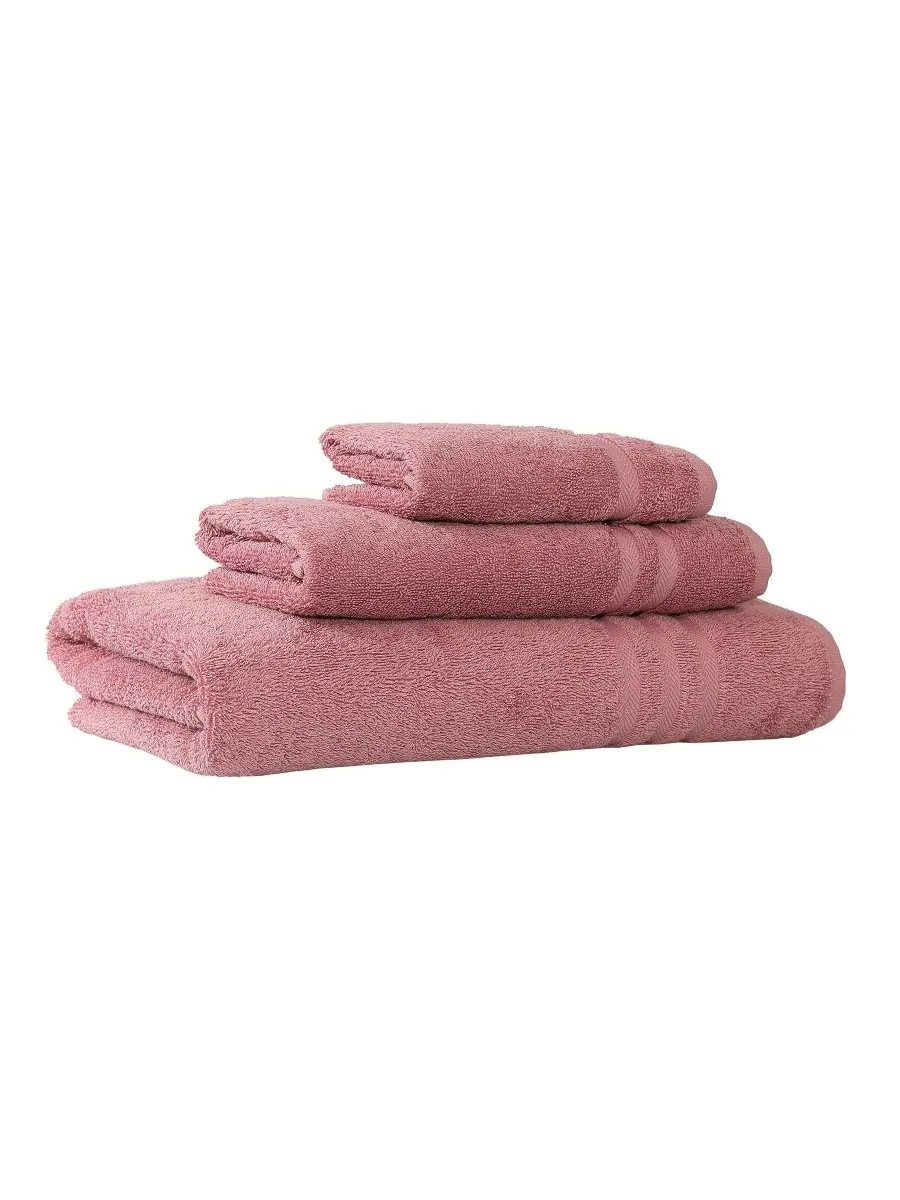 Набор полотенец denzi из 3 предметов Linum Home — изображение 2 из 3, розовый