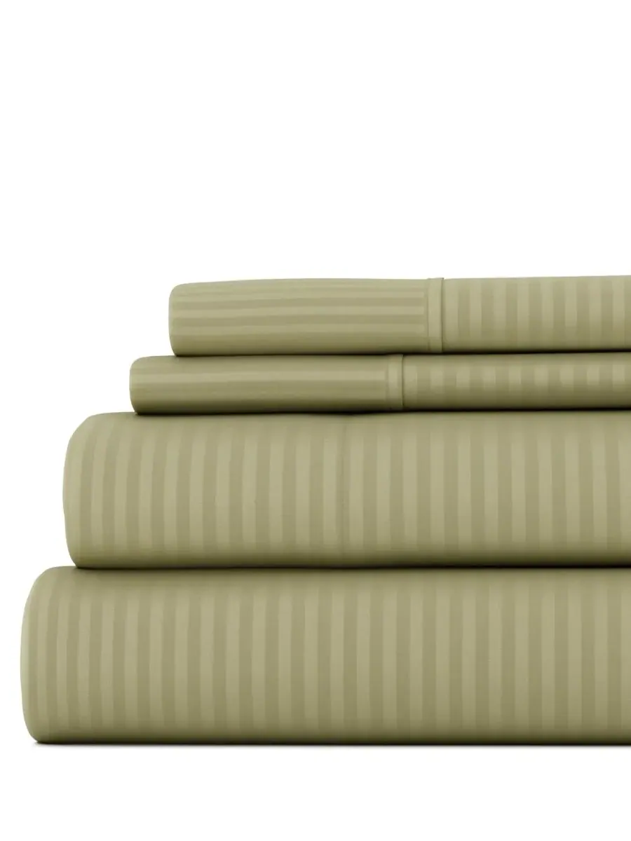 Комплект постельного белья Expressed In Embossed Striped, 4 предмета, размер Full Ienjoy Home