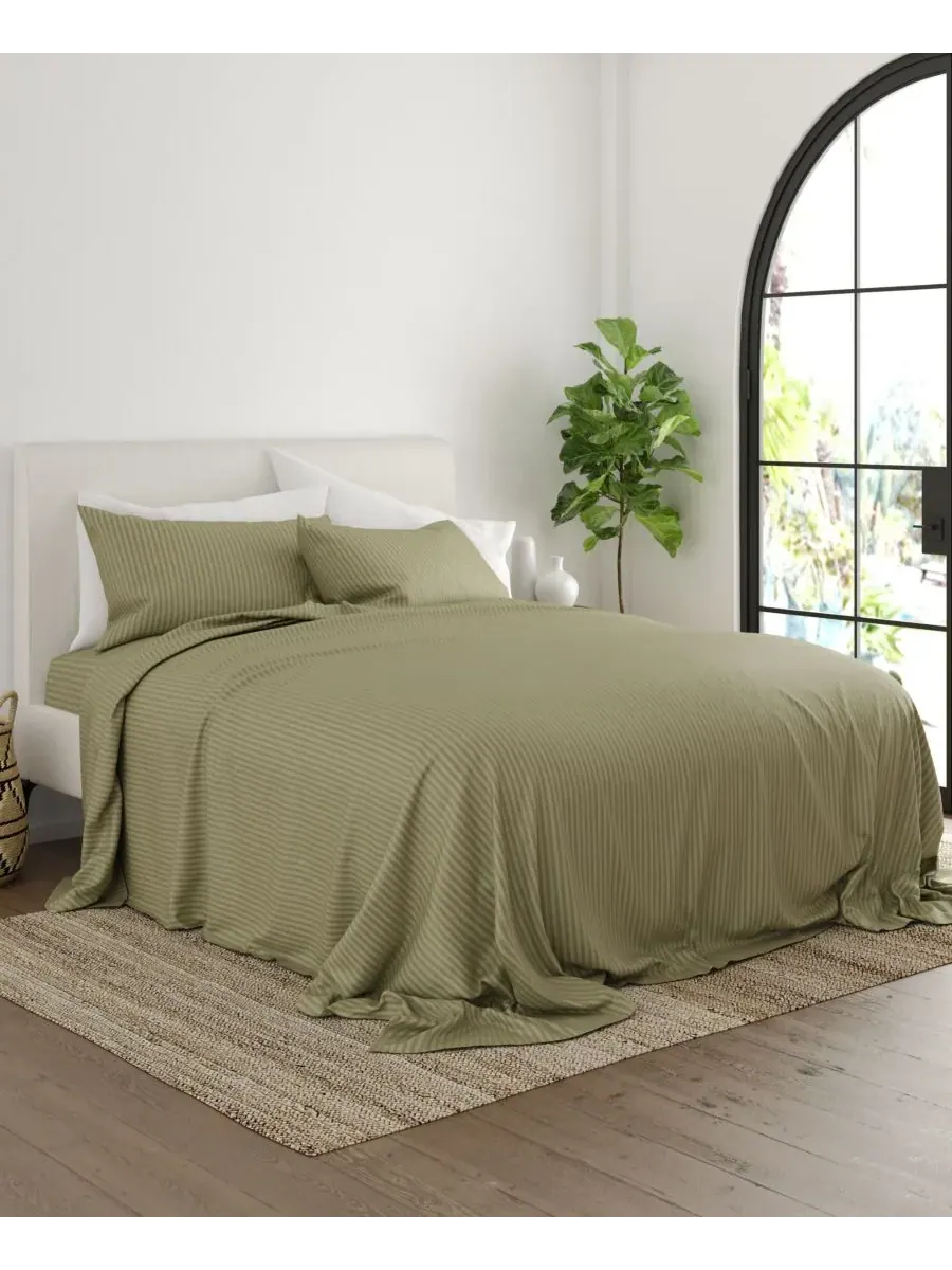 Комплект постельного белья Expressed In Embossed Striped, 4 предмета, размер Full Ienjoy Home — изображение 2 из 10
