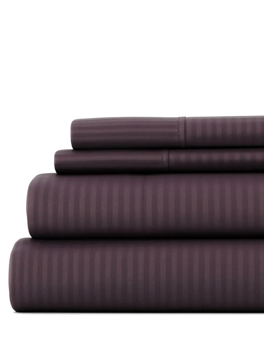 Комплект постельного белья Expressed In Embossed Striped, 4 предмета, размер Full Ienjoy Home — изображение 1 из 10