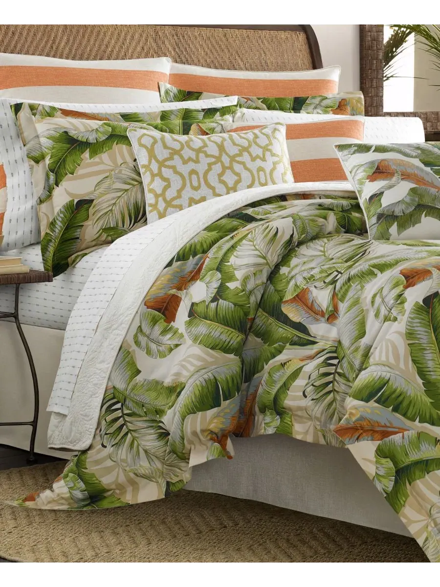 Комплект стеганого покрывала Palmiers Reversible Tommy Bahama Home — изображение 4 из 6, зеленый