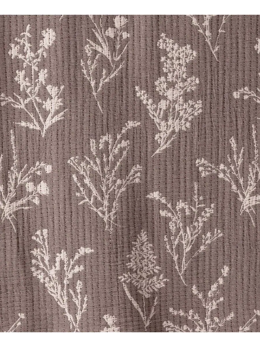 Покрывало из хлопка с эластаном, модель Textured Coverlet Lands' End — изображение 3 из 4, темный коричневый