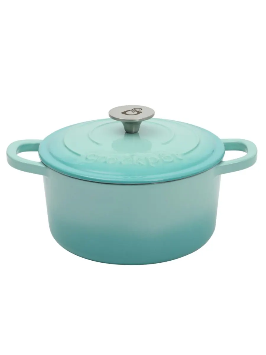 Кастрюля-жаровня Artisan объемом 3 кварты (3 литра) - розовая Crock Pot — синий