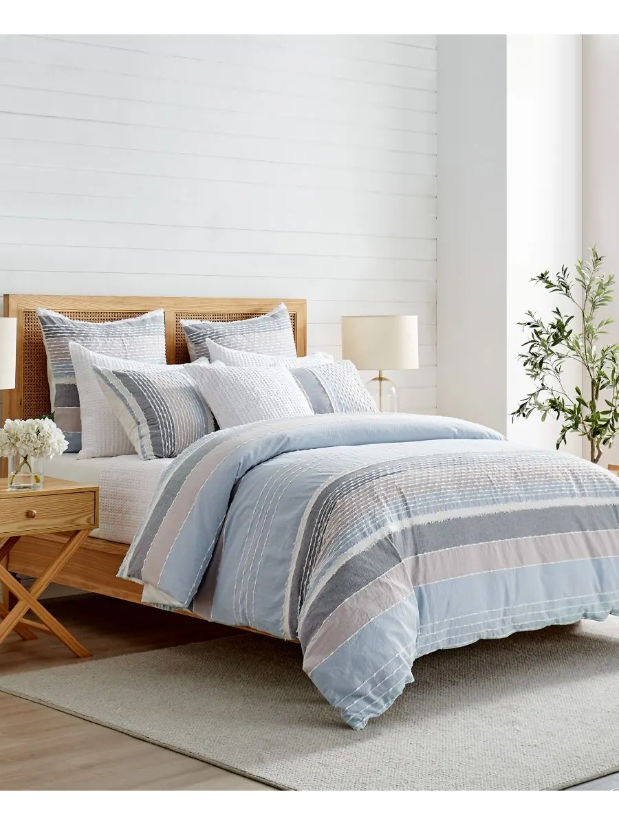Комплект постельного белья Santander Textured из 3 предметов, размер King/California King Levtex — изображение 4 из 4, синий