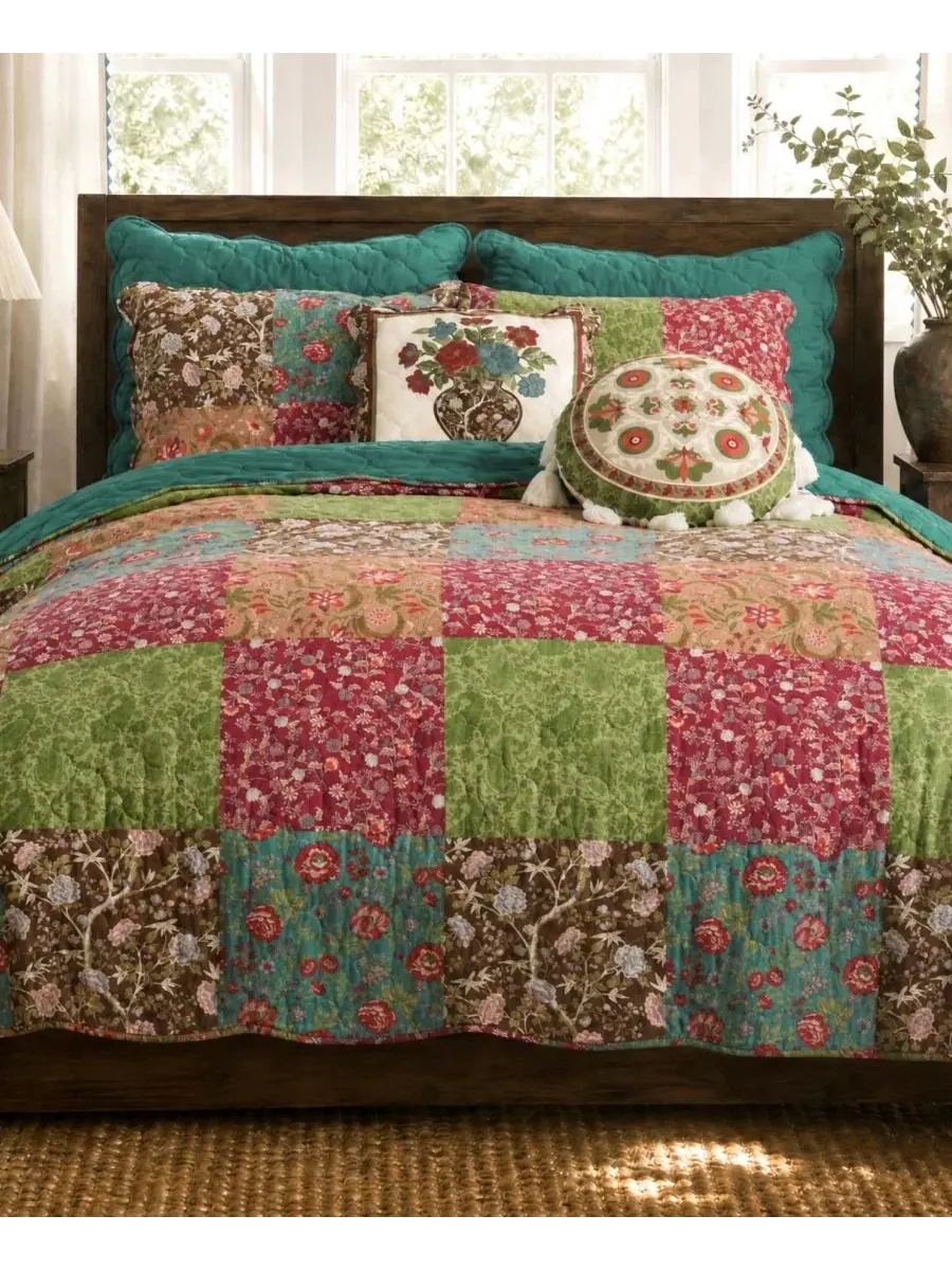 Комплект стеганого покрывала Danica Reversible 2-Piece, Twin Greenland Home Fashions
