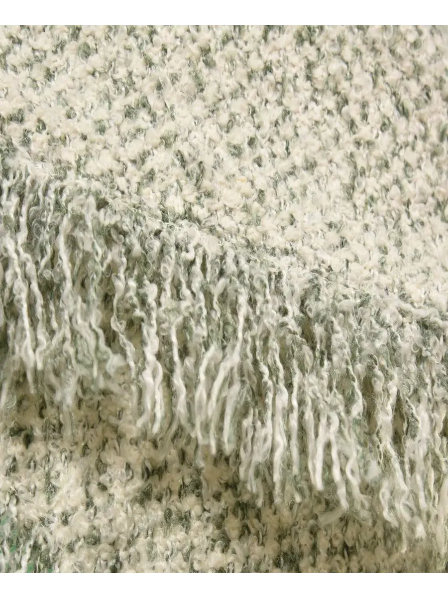 Плед из букле с бахромой, 127 x 152 см, Ruth Boucle Texture Rizzy Home — изображение 6 из 6, зеленый