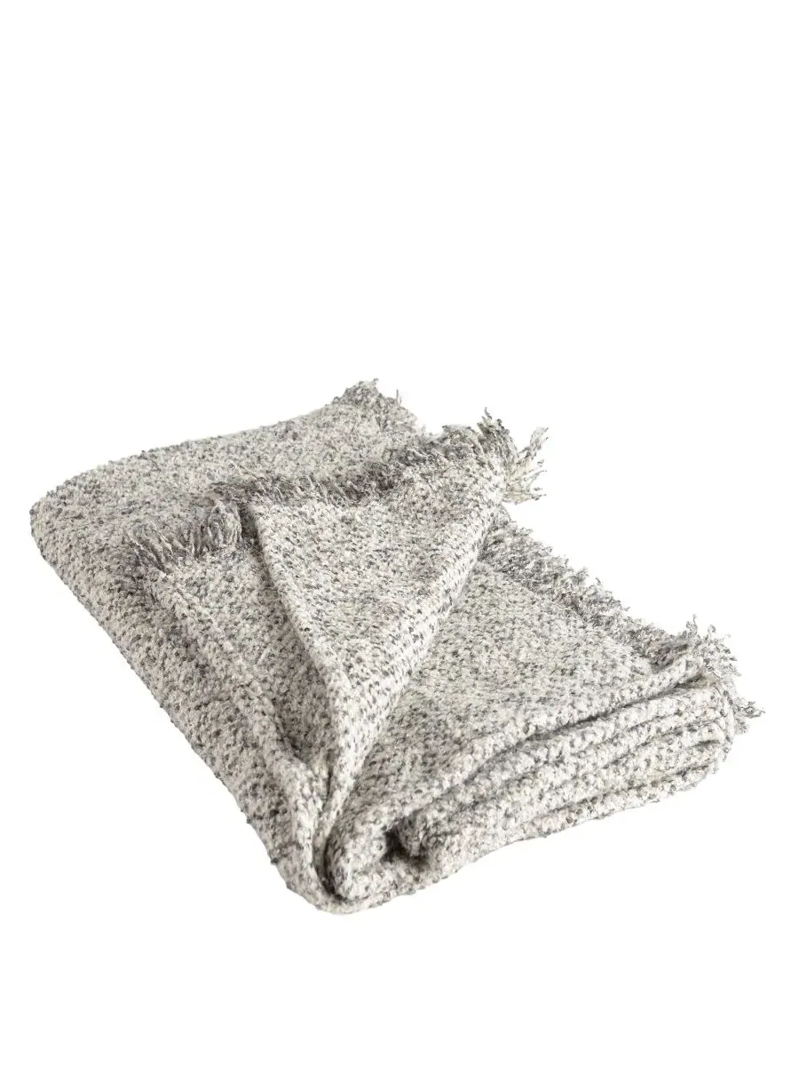 Плед флисовый с бахромой Ruth Boucle Texture Throw Rizzy Home