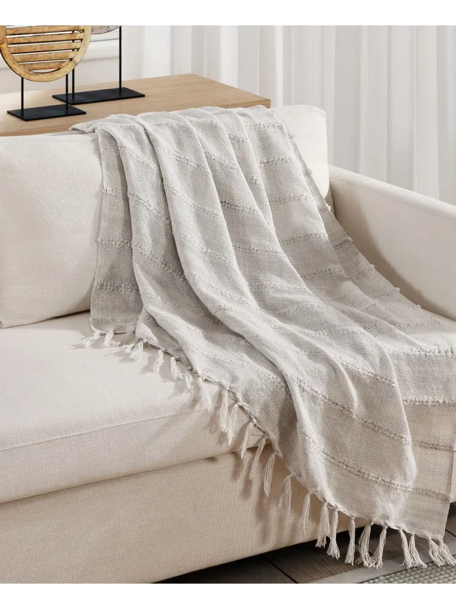 Плед с горизонтальной полосой Reef Coastal Throw Salt Life — изображение 2 из 3, серый