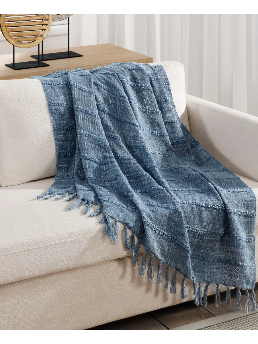 Плед с горизонтальной полосой, Reef Coastal Throw Salt Life — изображение 2 из 3, синий