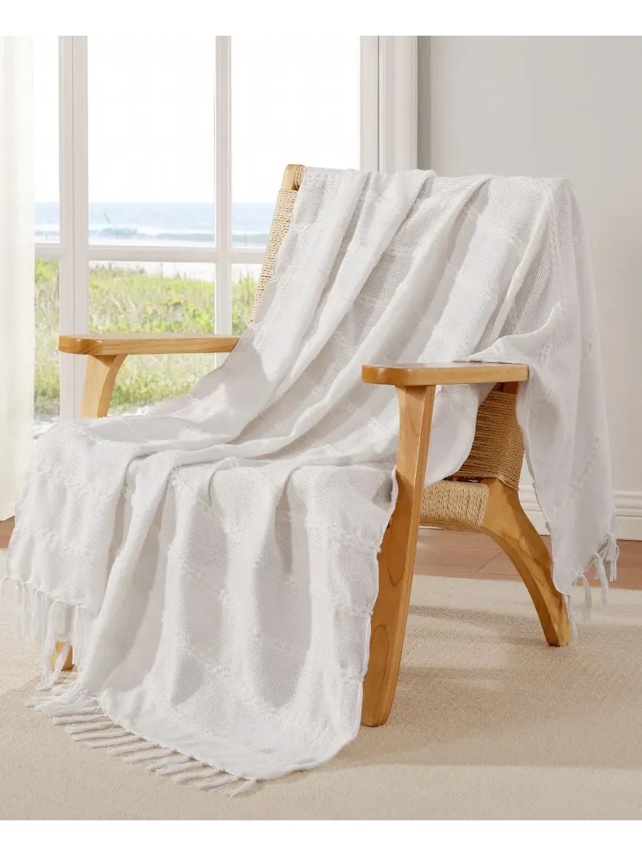 Плед с классической горизонтальной полосой, 127 x 152 см, Reef Coastal Throw Salt Life